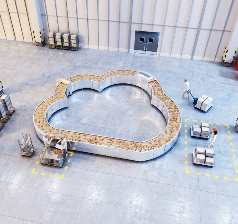 CGI Visuals ABB Connectivity Donut Conveyor 3D Image