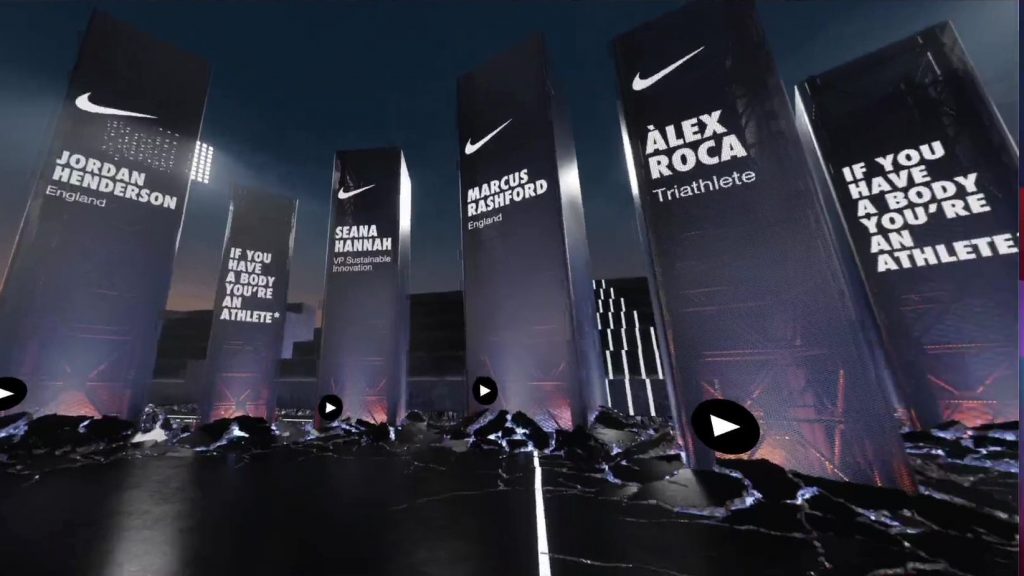 Nike Web Based Virtual Experience Athletes Zone